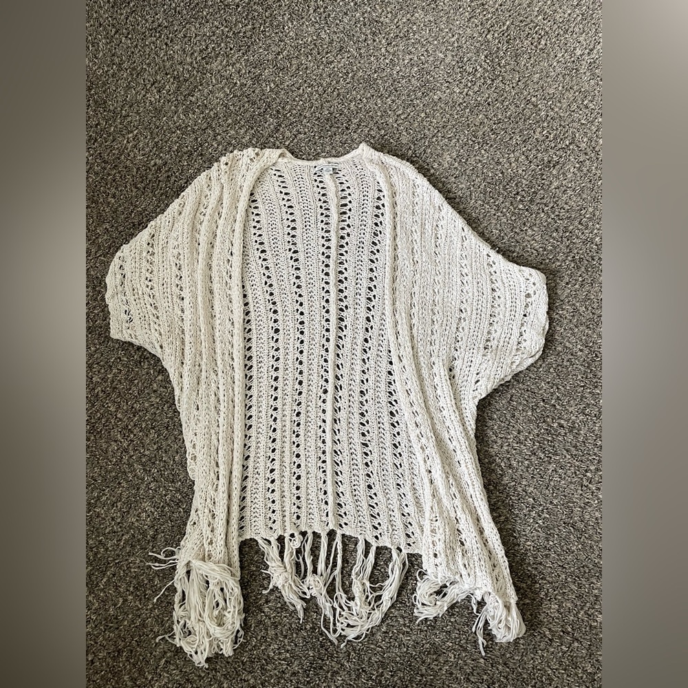 american eagle fringe cardigan